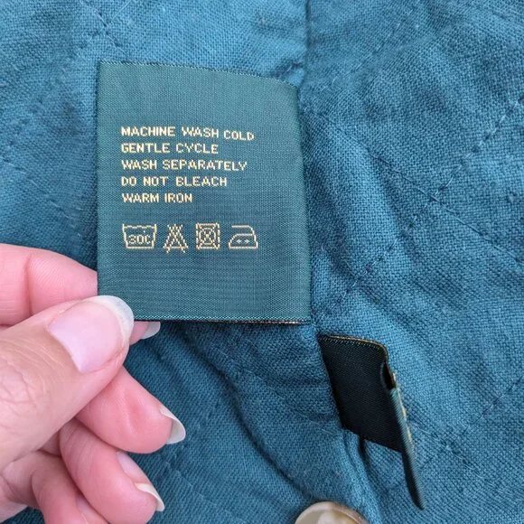 Vintage Barn Chore Jacket Men Large Canvas Leather Collar Farm Work Coat Quilted - Picture 15 of 16